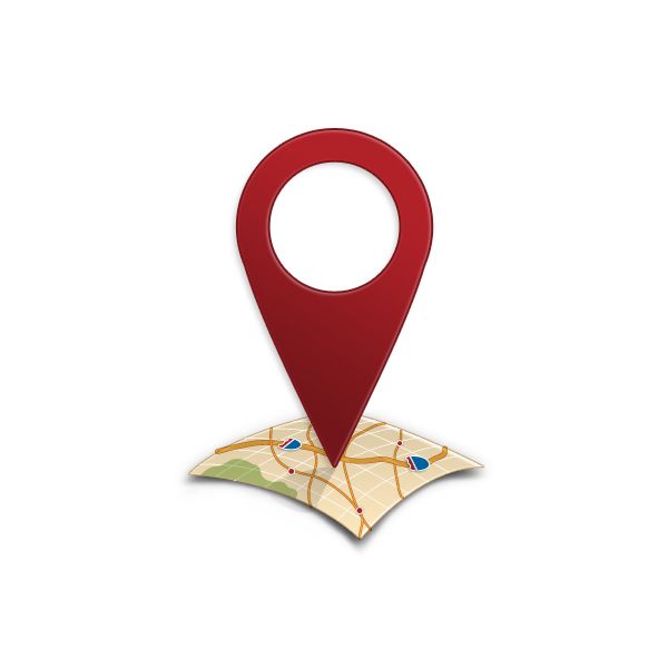 Icono de ubicacion sobre un mapa